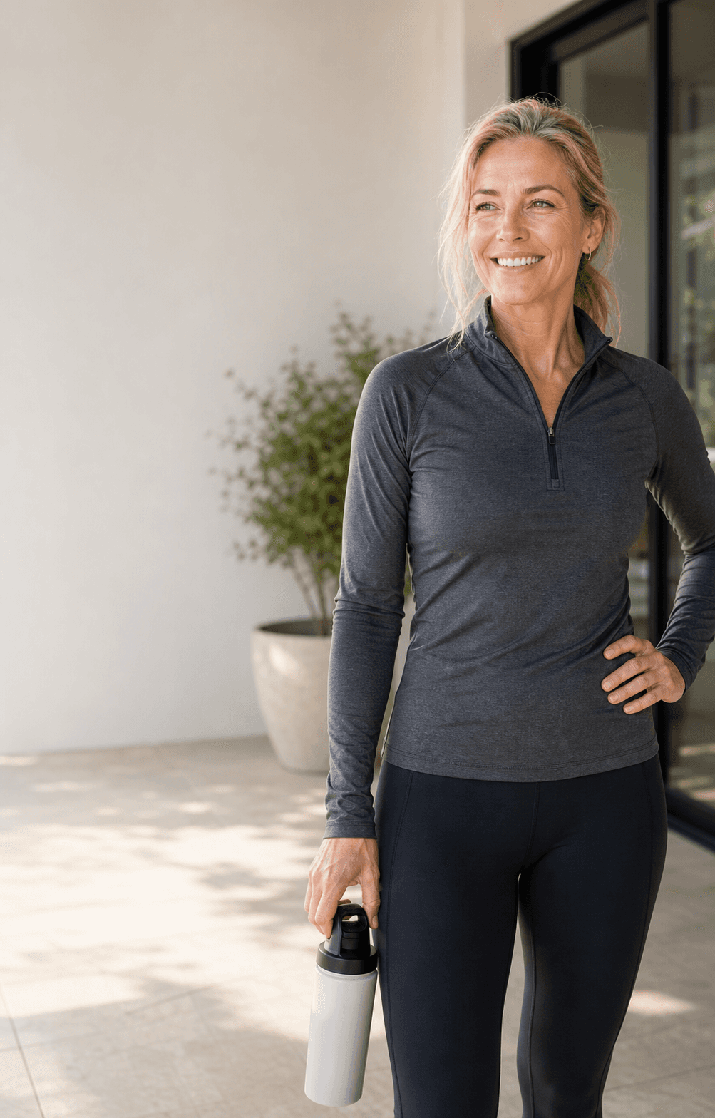 Athletic woman in her 50s after a wellness workout